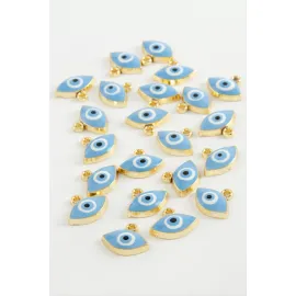 Göz Tek Kulp Mineli Bileklik Ve Kolye Ucu Aparatı 1 Adet-Lacivert