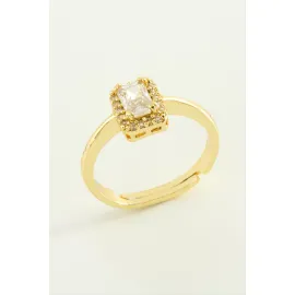 Baget Taşlı Yüzük-Sarı