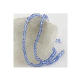 4X4 Mm Arpa Kesim Kristal Taş-Açık Mavi