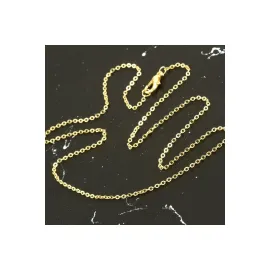 Düz Kolye Zinciri 45 cm-Sarı