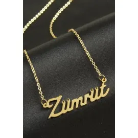 Zümrüt Isimli Kolye -Sarı