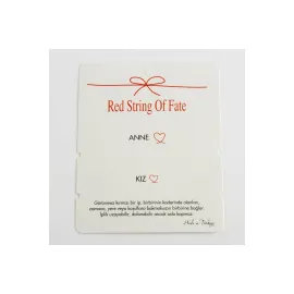 2li Anne Kız Yazılı Bileklik Kartı 200 Adet-Beyaz