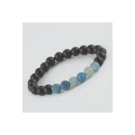 Akik - Mat Onix Doğaltaş Bileklik-Mavi