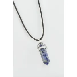 Sodalit Point Kolye-Açık Mavi