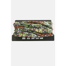 Çiçek Desenli Baff Boyunluk-Yeşil