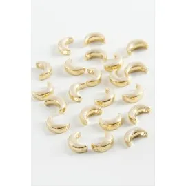 Hilal Tek Kulp Mineli Bileklik Ve Kolye Ucu Aparatı 1 Adet-Sarı