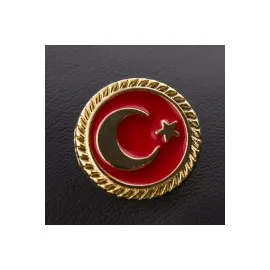 Ay Yıldız Yaka Rozet-Sarı