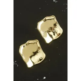 Kare Yeni Sezon Metal Küpe-Gümüş Rengi