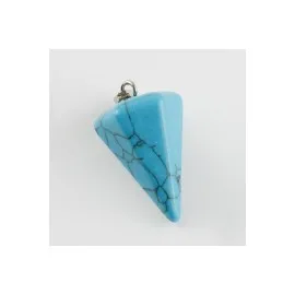 Firuze Pandül Doğaltaş Kolye Ucu-Mavi