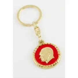 Atatürk Metal Anahtarlık-Gümüş Rengi