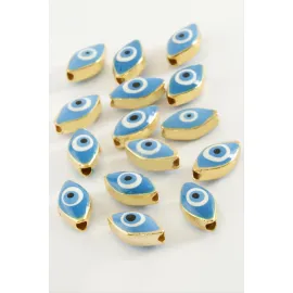 Göz Mineli Bileklik Ve Kolye Ucu Aparatı 1 Adet-Mavi