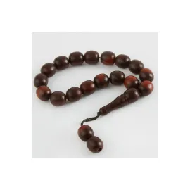 17li Oval Şakşak Tesbih-Kahverengi-1