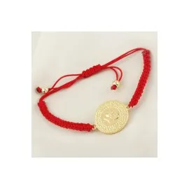 Yarım Altın Örgülü Bileklik-Siyah