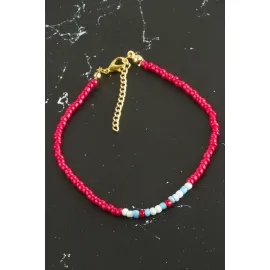 Kum Boncuk Halhal-Açık Pembe