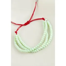 Üçlü Kristal Bileklik-Su Yeşili