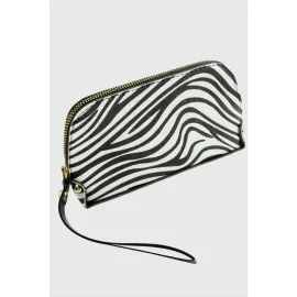 Zepra Dikdörtgen Deri Cüzdan-Beyaz