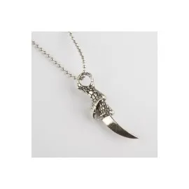 Hançer Figürlü Metal Kolye-Gümüş Rengi