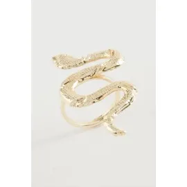 Yılan Metal Yüzük-Sarı