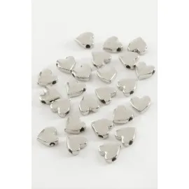 Kalp Metal Bileklik Ve Kolye Ucu Aparatı 1 Adet-Gümüş Rengi