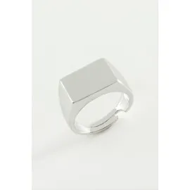 İsim Yazılabilir Metal Yüzük-Gümüş Rengi