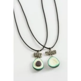 Avokado Arkadaşlık Kolyeleri Çift Kolye-Yeşil