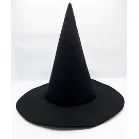 Siyah Renk Keçe Cadı Şapkası 35x38 cm