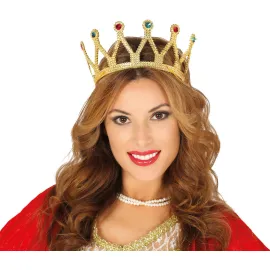 Altın Renk Çocuk ve Yetişkin Uyumlu Kraliçe Tacı Prenses Tacı 8X25 cm