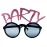 Party Yazılı Simli Pembe Renk Parti Gözlüğü 15X7 Cm