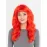 Kırmızı Renk Uzun Dalgalı Parti Peruğu