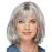 Gri Renk Yaşlı Peruğu Kısa Saç Kısa Peruk Gri Teyze Peruğu