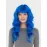 Mavi Renk Uzun Dalgalı Parti Peruğu 