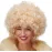 Altın Renk Kıvırcık Afro Bonus Peruk Saç Parti Peruğu Platin Gold