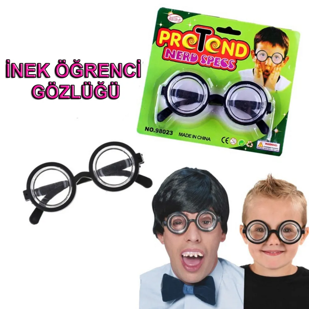 İnek Öğrenci Gözlüğü Şaka Gözlüğü 