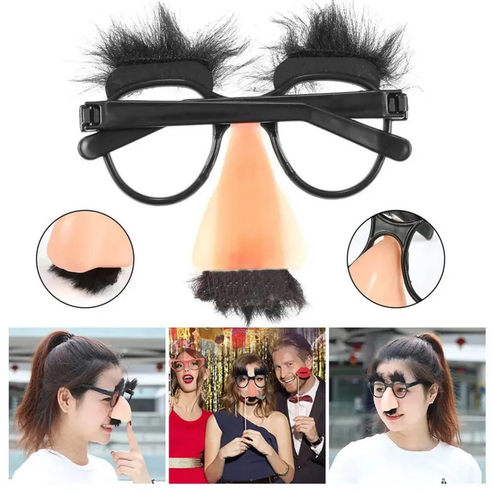 Eğlenceli Kılık Değiştirme Kaş Bıyık Mizah Gözlüğü 9x13 cm