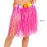 Yetişkin Ve Çocuk Uyumlu Pembe Renk Püsküllü Hawaii Luau Hula Etek 40 Cm