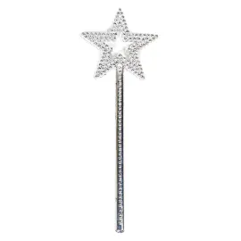 Yıldız Model Peri Asası Melek Asası Prenses Asası Metalize Gümüş Renk