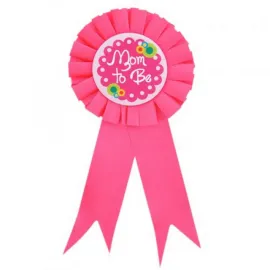 Mom To Be Yazılı Rozet Pembe Renk 