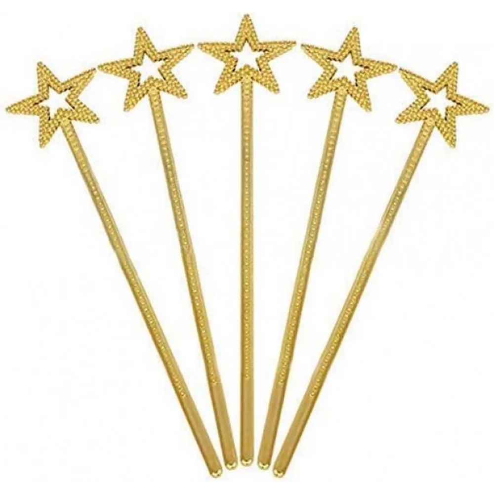 Altın Renk Yıldız Peri Asası Peri Değneği 34 cm 1 Adet