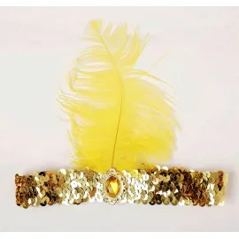 70'ler 80'ler ve 90'lar Temalı Altın Renk Çarliston Saç Bandı 