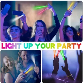 Led Işıklı Renkli Püsküllü Parmak Işığı 4 Renk 4 Adet