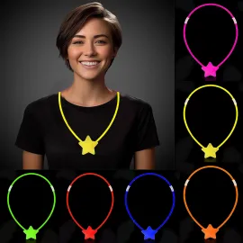 Glow  Yıldız Kolye - Glow Kolye - Glow Partisi Yıldız Kolye 6 Adet