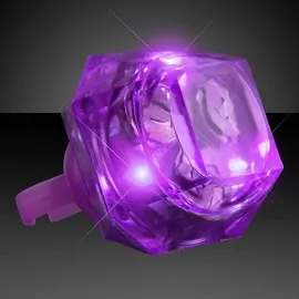 Kristal Tasarımlı Led Glow Işıklı 3 Modlu Mavi Yüzük 3.5 x 5 cm