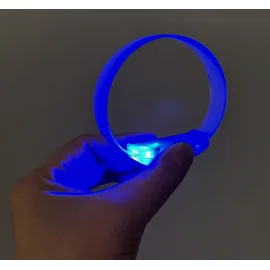 3 Modlu Pilli LED Işıklı Esnek Parti Bilekliği Mavi