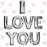 I Love You Folyo Balon Gümüş Renk 35 CM
