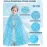 Karlar Ülkesi Elsa Frozen Mavi Pelerin – 80 cm Kar Desenli Çocuk Pelerini ( Taç Hariç )