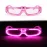 Pembe Led Işıklı Parti Gözlüğü 3 Modlu – Glow & Gece Eğlence Gözlüğü