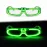Yeşil Led Işıklı Parti Gözlüğü 3 Modlu – Glow & Gece Eğlence Gözlüğü