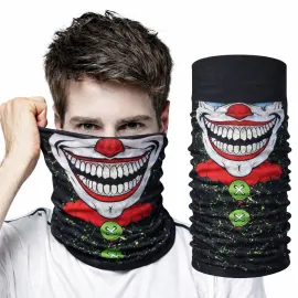 Joker Yüz Baskılı Baf Bandana - Çok Amaçlı Boyunluk Bandana 2 No