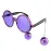 Disko Toplu Küpeli Parti Gözlüğü Mor Renk 15X16 Cm