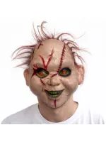 Saçlı Çaki Korku Maskesi – Gerçekçi Dikişli ve Detaylı Maske